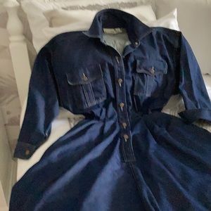 Norma Kamali vintage denim dress